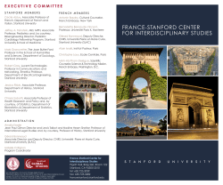 2014-2015 Brochure - France-Stanford Center for Interdisciplinary
