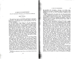A CASE OF SYNAESTHESIA* MARY COLLINS