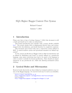 SQA Higher Haggis Context Free Syntax