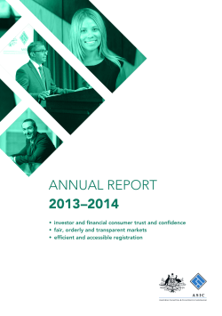 ASIC Annual Report 2013-2014