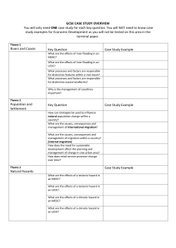 CASE STUDY SUMMARIES