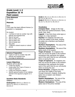 Grade Level: 1-2 Expedition 25   N Post-Lesson