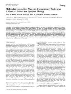 Essay Molecular Interaction Maps of Bioregulatory Networks: A