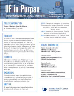 Program Flyer - College of Agricultural and Life Sciences