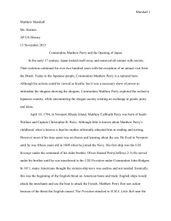 Marshall 1 Matthew Marshall Ms. Hermes AP US