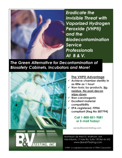 Eradicate the Invisible Threat with Vaporized Hydrogen Peroxide