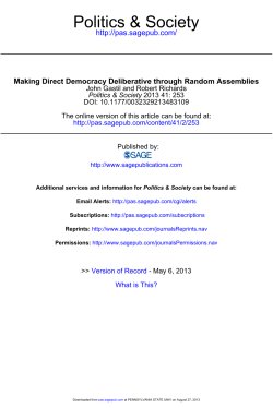 Making direct democracy deliberative through random assemblies