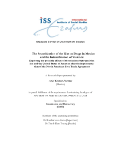 The Securitization of the War on Drugs in Mexico and the