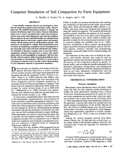 (1994) Computer Simulation of Soil Compaction By Farm Equipment