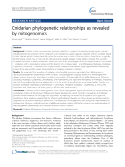 Cnidarian phylogenetic relationships as revealed by mitogenomics