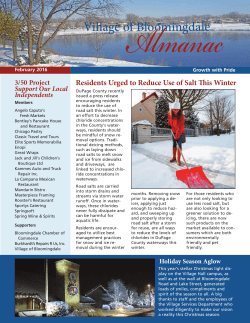 February 2016 Village Almanac