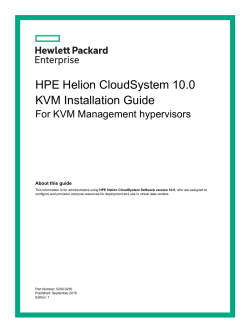 HPE Helion CloudSystem 10.0 KVM Installation Guide