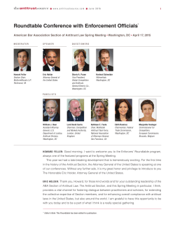 Roundtable Conference with Enforcement Officials