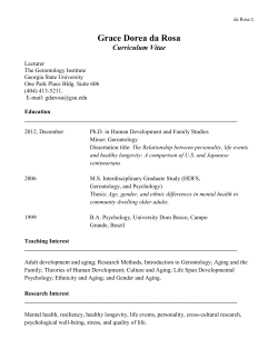 Grace Dorea da Rosa Curriculum Vitae