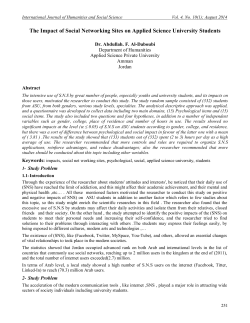 The Impact of Social Networking Sites on Applied Science University