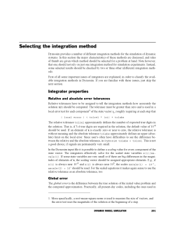 Integrators in Dymola