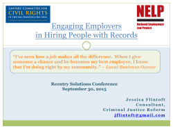 Engaging Employers in Hiring People with Records