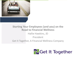 Starting Your Employees (and you) on the Road to Financial Wellness