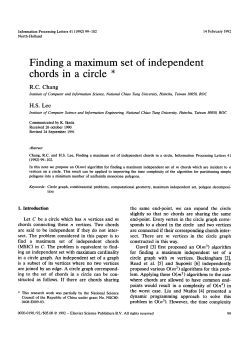 Finding a maximum set of independent chords in a circle *