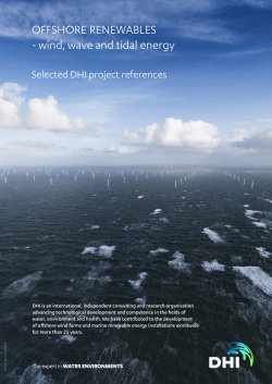 OFFSHORE RENEWABLES - wind, wave and tidal energy