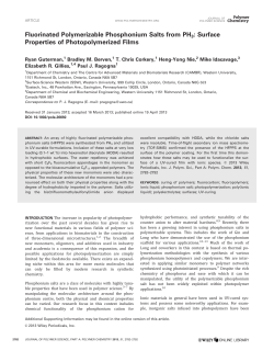 Fluorinated polymerizable phosphonium salts from PH3: Surface