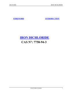 IRON DICHLORIDE CAS N&deg;: 7758-94-3