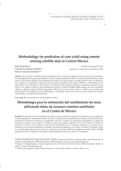 Methodology for prediction of corn yield using