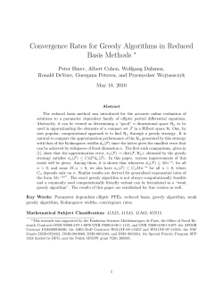 Convergence Rates for Greedy Algorithms in Reduced Basis Methods