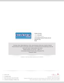 Redalyc.Thermal behavior studies of solid state compounds of 4