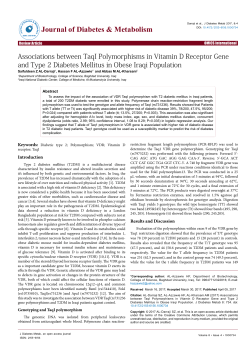 Associations between TaqI Polymorphisms in Vitamin D Receptor