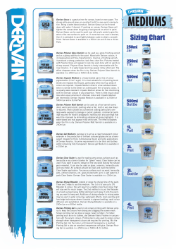 Derivan Mediums Product Brochure