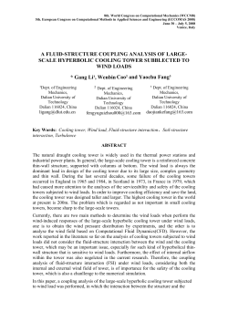 A FLUID-STRUCTURE COUPLING ANALYSIS OF LARGE