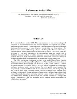 3. Germany in the 1920s - Carlisle Public School