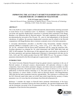 improving the accuracy of rietveld-derived lattice parameters
