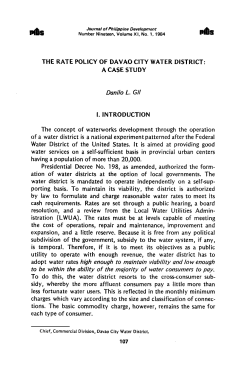 THE RATE POLICY OF DAVAO CITY WATER DISTRICT - SERP-P