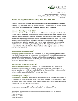 Square Footage Definitions: GSF, ASF, Non ASF, SSF
