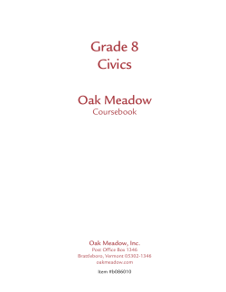 Civics - Oak Meadow School