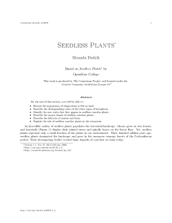 Seedless Plants