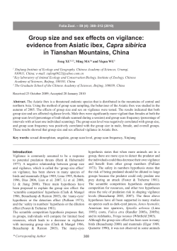 Group size and sex effects on vigilance: evidence from Asiatic ibex