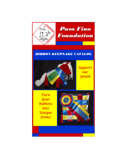Foundation Ribbon Catalog - Paso Fino Horse Association