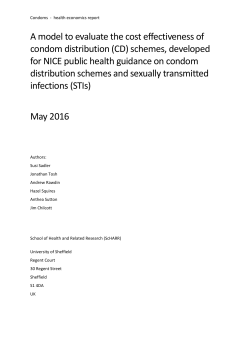 A model to evaluate the cost effectiveness of condom distribution