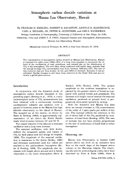 Atmospheric carbon dioxide variations at Mauna Loa Observatory