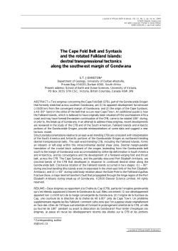 The Cape Fold Belt - University of Victoria