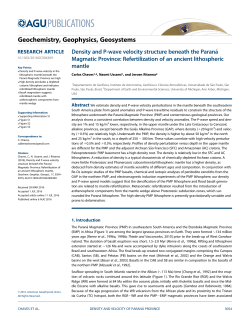 Density and P‐wave velocity structure beneath the Paran&aacute;