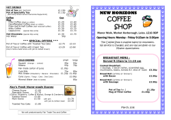 coffee shop - Market Harborough Baptist Church