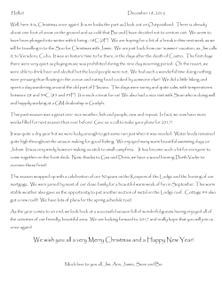 December 2016 - The OUTPOST Lodge