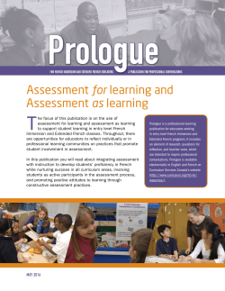 Prologue: For French Immersion and Extended French Educators