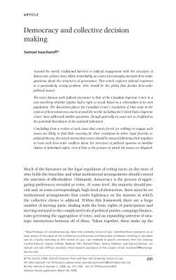 Democracy and collective decision making