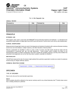 IMMAGE Immunochemistry Systems KAP
