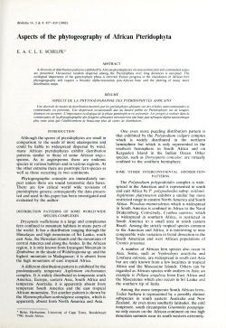 Aspects of the phytogeography of African Pteridophyta